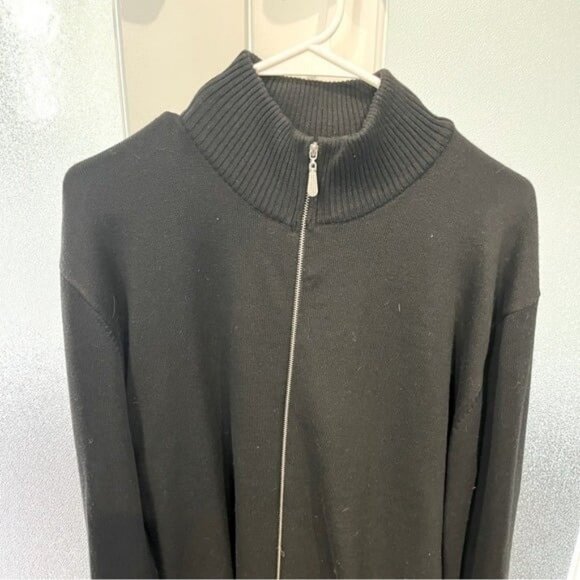 Mens zip up black sweater size XL (GREAT condition) - Picture 1 of 2